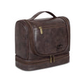 Axyaa Men's Business Toiletry Bag: Large Capacity PU Leather Travel Organizer