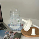 Axyaa Cute Star Plastic Water Bottle with Straw, 500ML