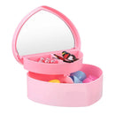 Axyaa Heart Jewelry Box with Mirror: Necklace, Earrings, Rings Display