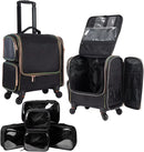 Axyaa Professional Makeup Train Case with 5 Toiletry Bags