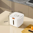 Axyaa Rice Bucket with Lid: Sealed Moisture-Proof Canister for 5/10KG Storage