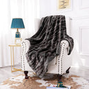 Axyaa Chinchilla Faux Fur Throw Blanket - Soft & Luxurious Sofa Cover