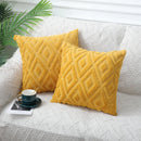 Axyaa Plush Cotton Throw Pillow Covers for Sofa, Bed, and Living Room