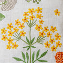 Axyaa Linen Dandelion Leaves Embroidered Pillow Cover 45x45cm