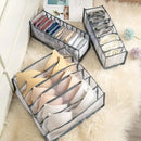 Axyaa 3pcs Closet Sock Combo Underwear Organizer 7/9/11 Compartment Divider Bra Jeans Organizer
