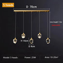 Axyaa Crystal LED Chandelier for Modern Living Room and Bedroom Decor
