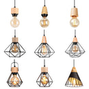 Axyaa Nordic Wood Pendant Light for Modern Industrial Decor