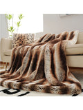 Axyaa Faux Fur Throw Blanket - Soft, Warm, Cozy Home Décor