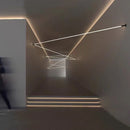 Axyaa Nordic Woven Strip Chandelier LED Light for Hotel Lobby and Living Room