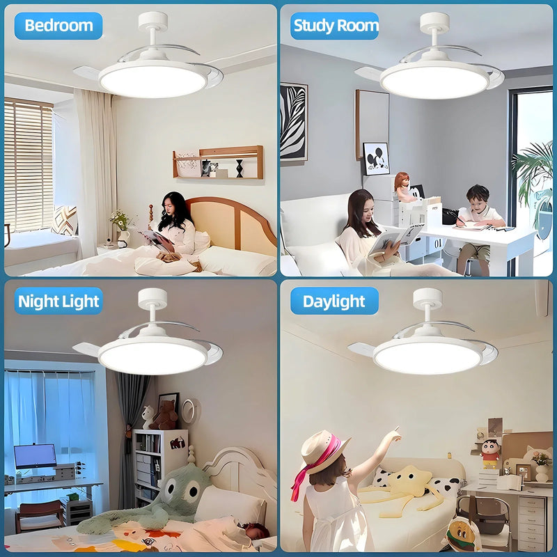 Axyaa 3-in-1 Smart Ceiling Fan with LED Light and Remote Control