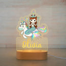 Axyaa Custom Name Children's Animal Night Light - Personalized Acrylic Lamp