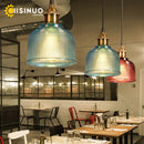 Axyaa Glass Pendant Lights: Creative E27 Hanging Light for Dining Room, Bedroom, Bar & Cafes.