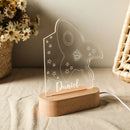 Axyaa Personalized Kids USB Night Light and Name Lamp for Nursery Bedroom Wall Decor