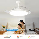 Axyaa Modern Low Ceiling Fan with Lights and Remote Control