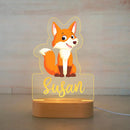 Axyaa Custom Name Children's Animal Night Light - Personalized Acrylic Lamp
