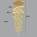 Axyaa Crystal Chandelier Stair Pendant Lamp Living Room Pendant Lights