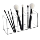 Axyaa Acrylic Makeup Brush Organizer Tray - 3 Slot Storage Organiser