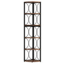 Axyaa 6 Tier Tall Rustic Corner Bookshelf Standing Shelving Unit