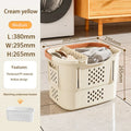 Axyaa Collapsible Laundry Basket with Handles and Side Containers - Space-Saving Solution