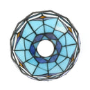 Axyaa 6 Inch Stained Glass Mediterranean Style Lampshade for Fan, Wall, or Chandelier