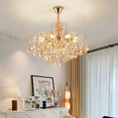 Axyaa Golden Crystal Chandelier for Luxurious Living Room Décor