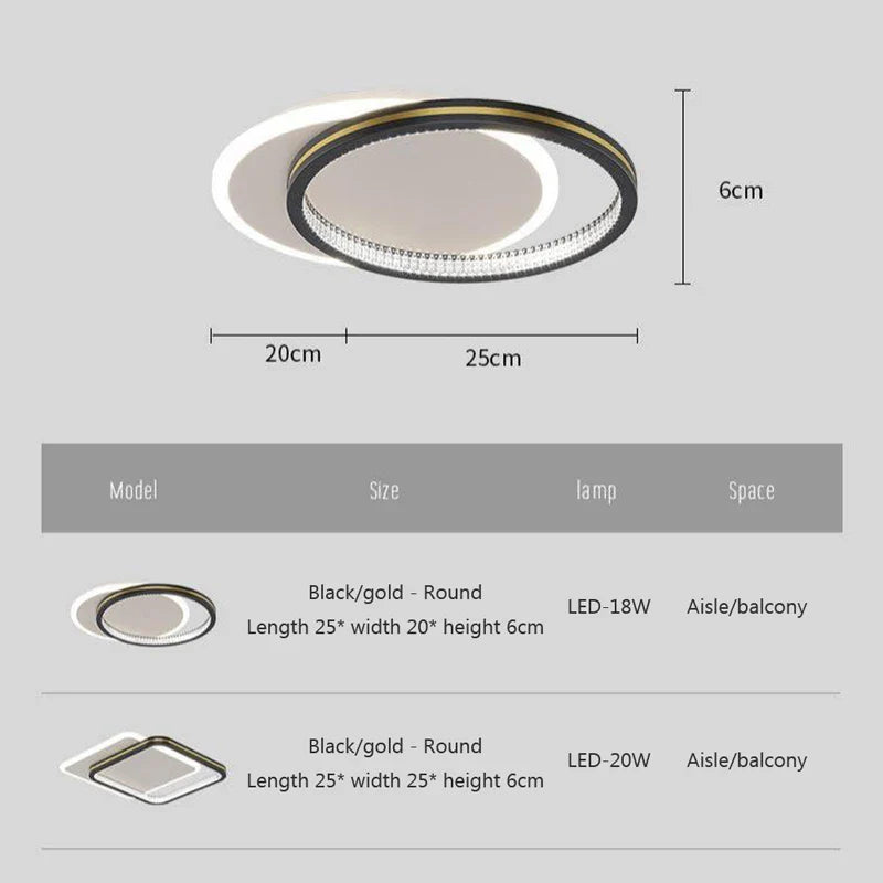 Axya LED Luxury Ceiling Lamps with Remote Control for Living Room and Bedroom