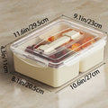 Axyaa Square Food Tray with Removable Mini Box for Max Capacity