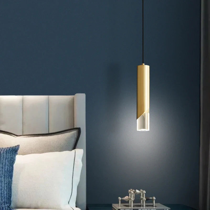 Golden Nordic Style Pendant lamp for Bedroom, Study, and Living Room by Axya