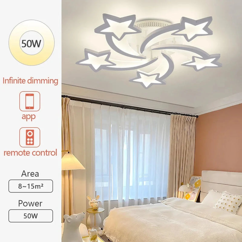Axyaa Nordic Star LED Ceiling Chandelier Modern Elegant Lighting Fixtures