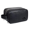 Axyaa Men's Vintage Style PU Leather Toiletry Bag With Hanging Hook
