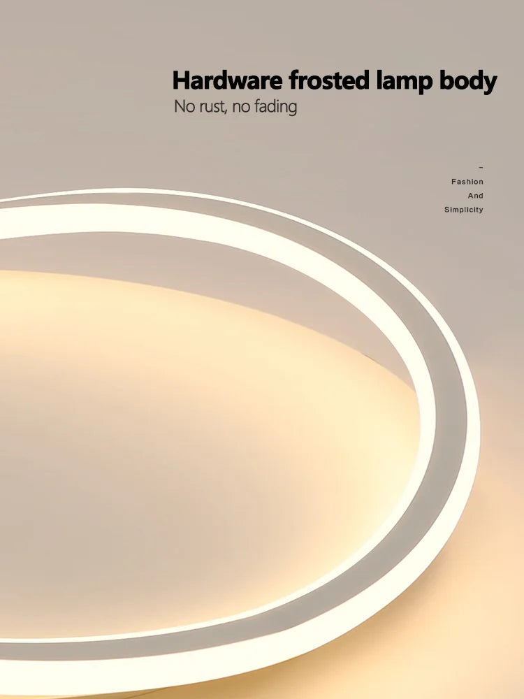 Axyaa Round Master Bedroom LED Ceiling Lamp - Nordic ins Style, Modern Atmosphere