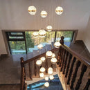 Axyaa Modern Staircase Chandeliers LED Pendant Light Lamps Living Room Hanging Light