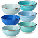 Axyaa Bonita 6-Piece Porcelain Handpainted Large Serving Bowl Set
