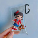 Axyaa Transparent PVC Coin Purse Key Bag for PopMart Toy Dolls