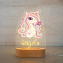 Axyaa Custom Name Children's Animal Night Light - Personalized Acrylic Lamp