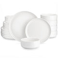 Axyaa Luna 18-Piece Ceramic Dinnerware Set for 6 with Plates and Bowls