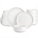 Axyaa Luna 18-Piece Ceramic Dinnerware Set for 6 with Plates and Bowls