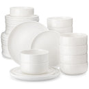 Axyaa 18/36-Piece Ceramic Dinnerware Set for 6/12, Plates, Bowls, Tableware