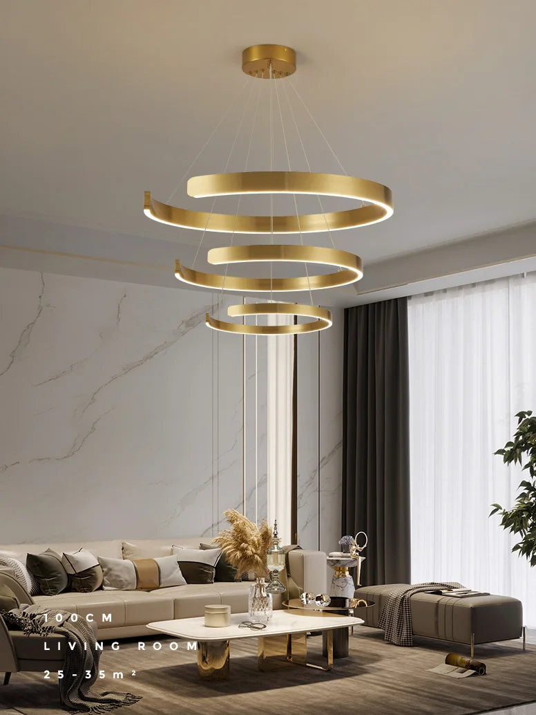 Axyaa Modern LED Ceiling Chandelier: Illuminate Your Living Spaces with Elegance