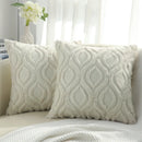 Axyaa Plush Cotton Throw Pillow Covers for Sofa, Bed, and Living Room