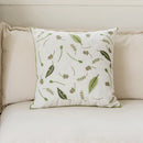 Axyaa Linen Dandelion Leaves Embroidered Pillow Cover 45x45cm