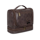 Axyaa Men's Business Toiletry Bag: Large Capacity PU Leather Travel Organizer
