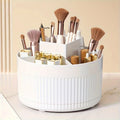 Axyaa 360° Rotating Makeup Organizer for Countertop with Brush and Lipstick Holders