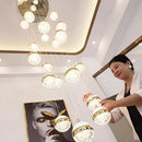 Axyaa Modern Staircase Chandeliers LED Pendant Light Lamps Living Room Hanging Light