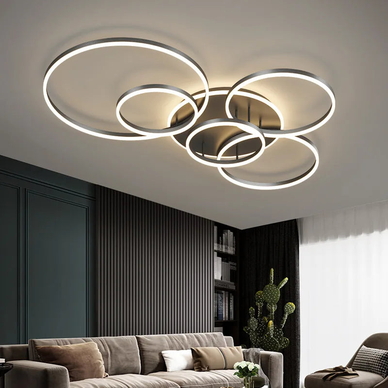 Axya Gold/Black LED Ceiling Chandelier for Home Decor Lighting Fixture