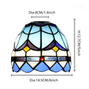 Axyaa 6 Inch Stained Glass Mediterranean Style Lampshade for Fan, Wall, or Chandelier