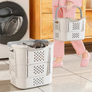 Axyaa Collapsible Laundry Basket with Side Containers - Space-Saving and Portable Storage