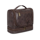 Axyaa Men's Business Toiletry Bag: Large Capacity PU Leather Travel Organizer
