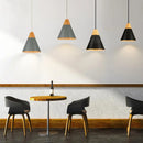 Nordic LED Wood Pendant Light for Dining Room Bedroom Bar Decor - Axyaa