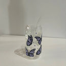 Kawaii Butterfly Glass Cup Bamboo Lid Straw 500ml Axyaa Tumbler Cup Glasses